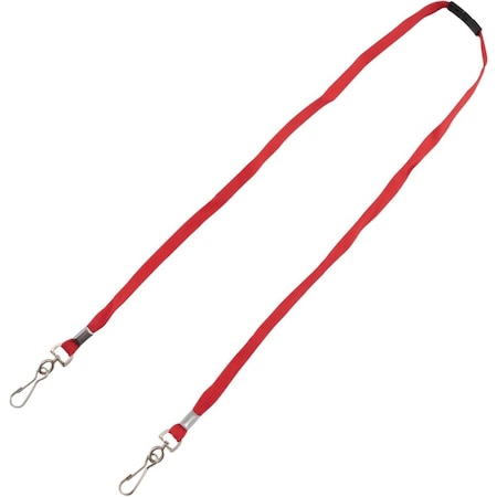 Workstationpro Face Mask Breakaway Lanyard, Red, 10PK TH2493447